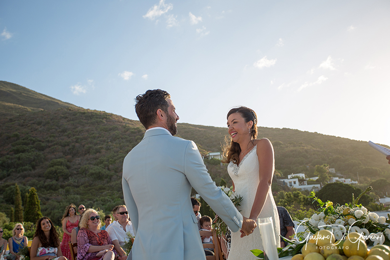 matrimonio a Stromboli: cerimonia in villa