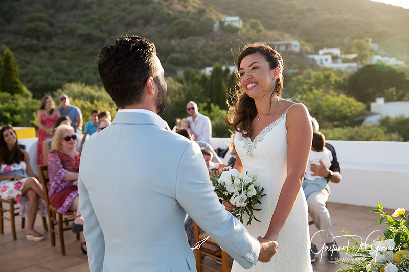 matrimonio a Stromboli: cerimonia in villa