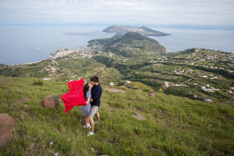 lipari e vulcano viste dall'alto