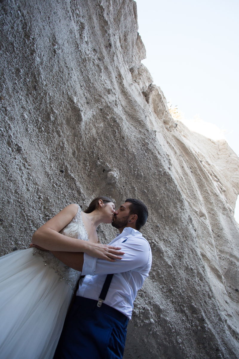 sposi bacio matrimonio lipari