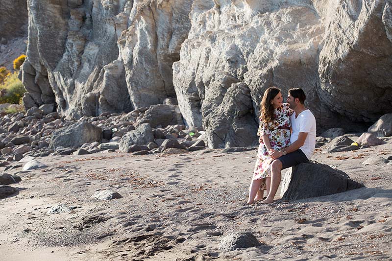 matrimonio a lipari ,sposi in spiaggia