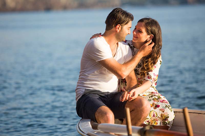 matrimonio a lipari ,sposi in barca