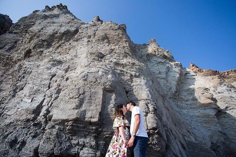 matrimonio a lipari ,sposi in spiaggia