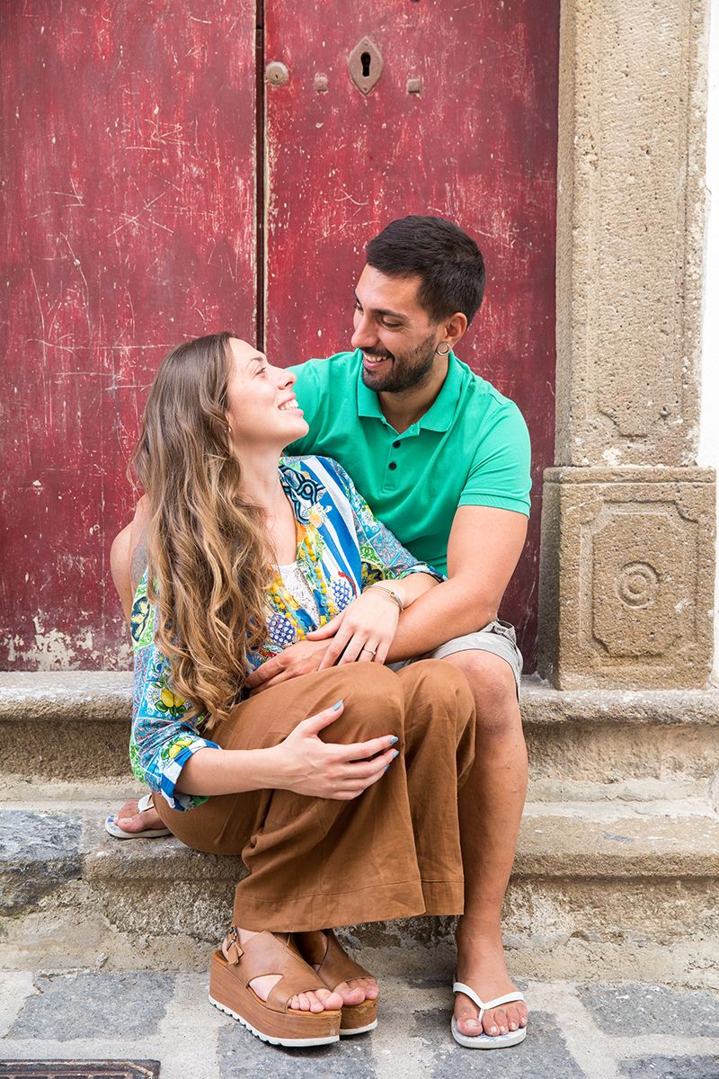 sposi durante servizio fotografico prematrimoniale