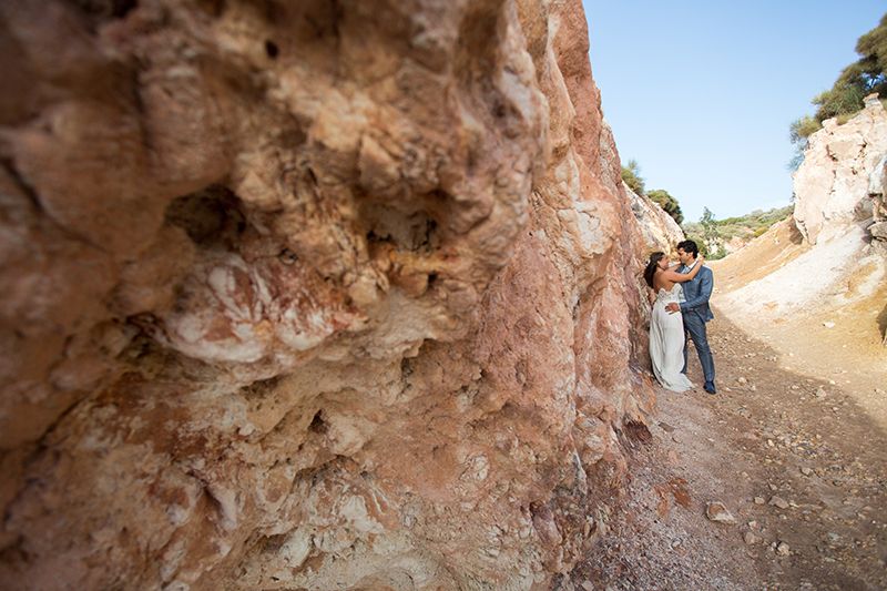 sposi dopo matrimonio alle cave di caolino